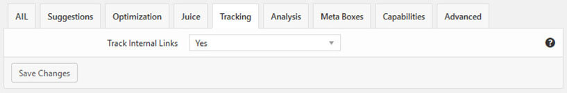 Menú Options Tracking Interlinks Manager