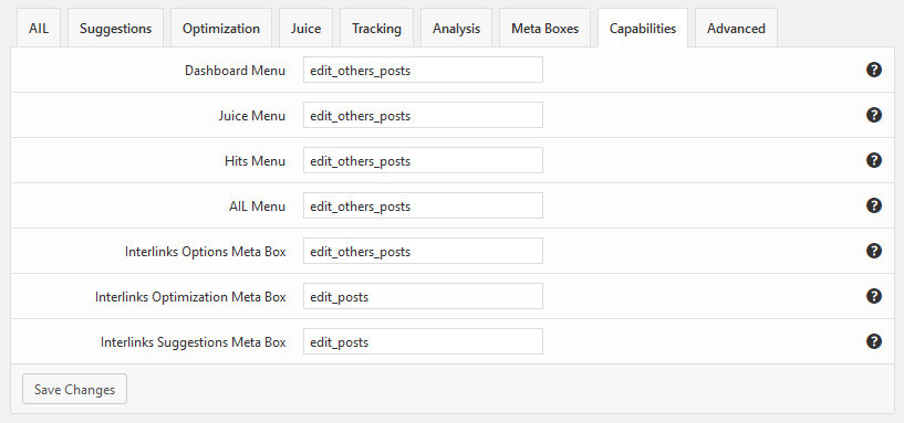 Menú Options Capabilities Interlinks Manager