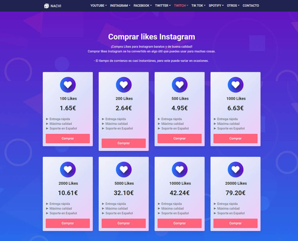 comprar likes para Instagram en NACVI