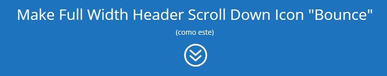 Make Full Width Header Scroll Down Icon