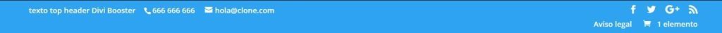 Put contact info icons on left and social icons on the right 1024x47
