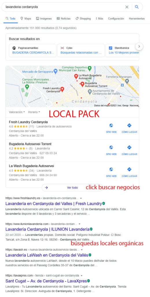 busquedas locales