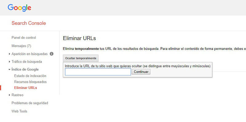 eliminar url