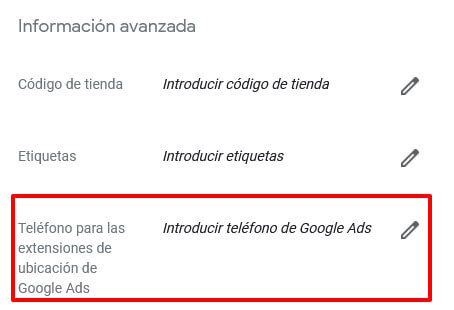 informacion avanzada gmb