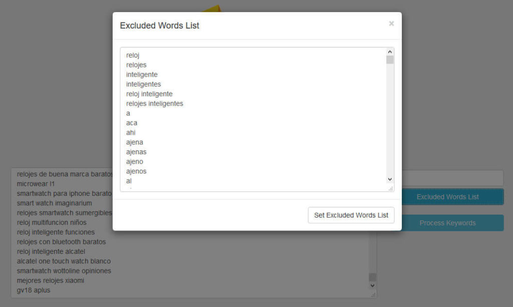 keyword grouping