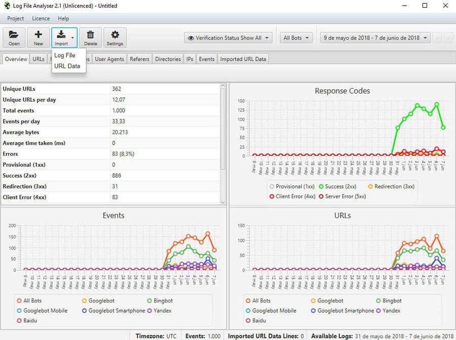 log file analyser