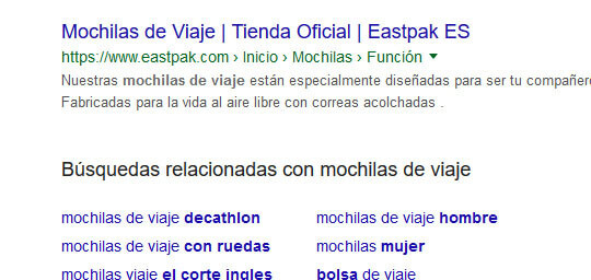 mochilas de viaje busquedas relacionadas