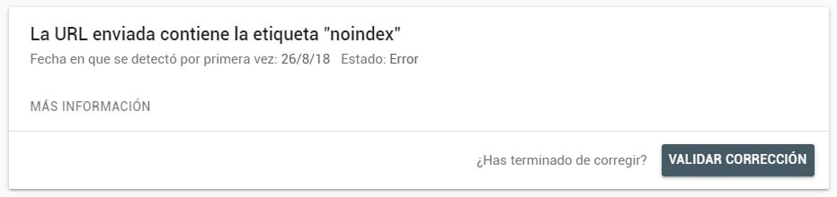 validar correccion gsc